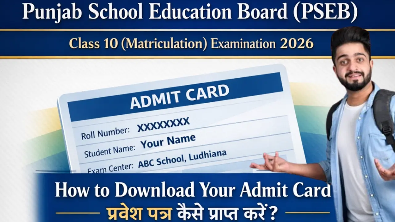 PSEB Class 10 Admit Card 2026 OUT