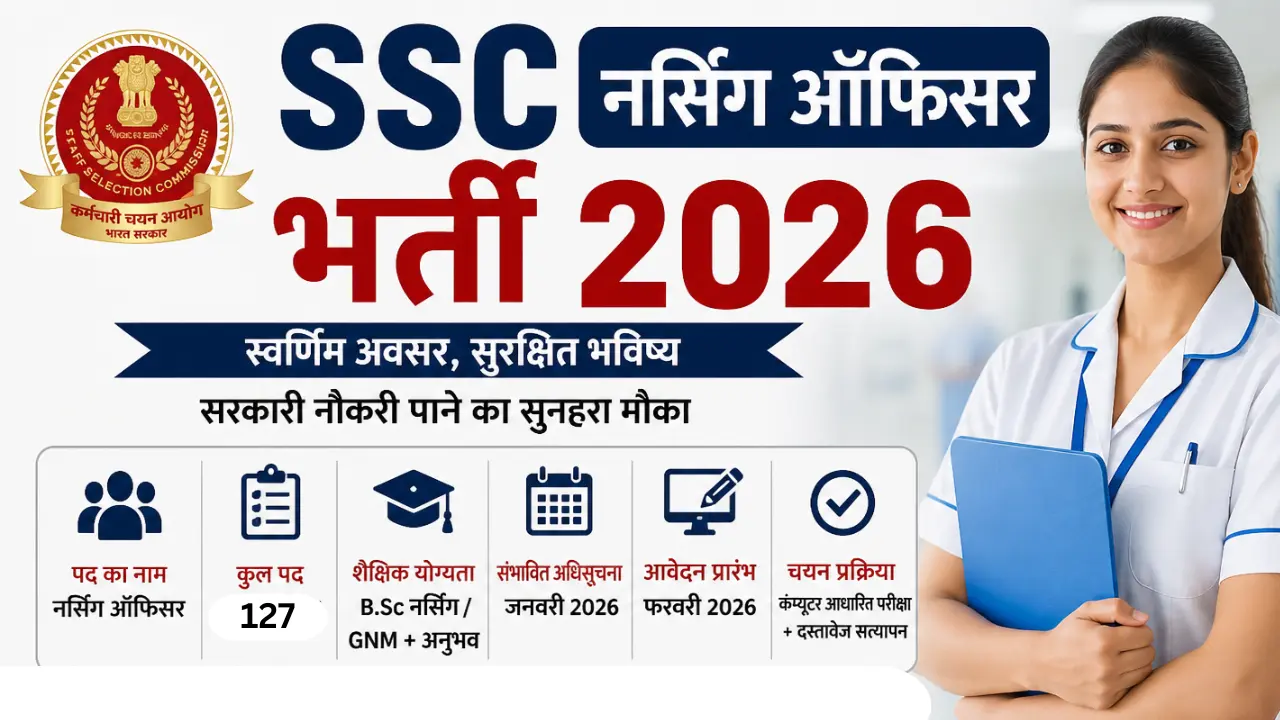 SSC Nursing Officer Recruitment 2026