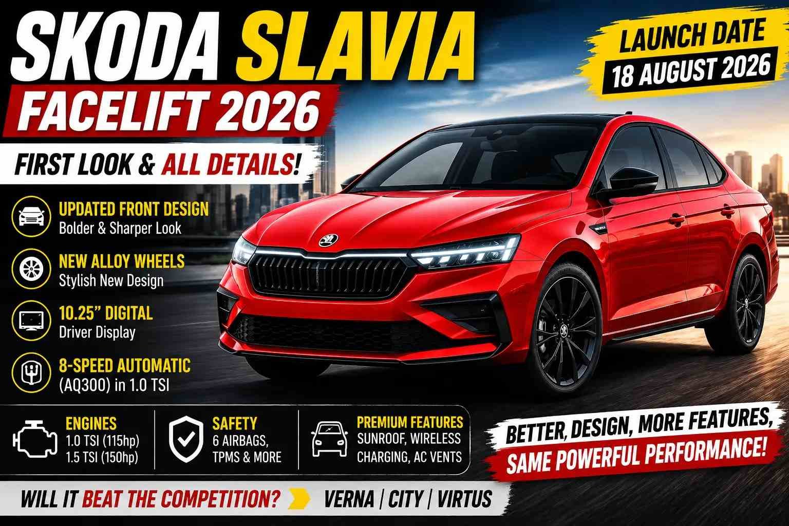 Skoda Slavia Facelift 2026